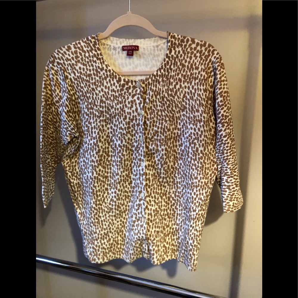 Animal print cardigan